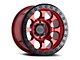 Black Rhino Riot Candy Red with Black Ring 6-Lug Wheel; 17x9; -18mm Offset (10-24 4Runner)