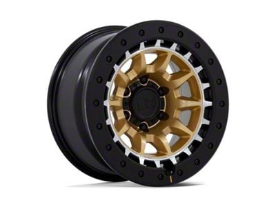 Black Rhino Tusk Matte Gold with Machined Ring 6-Lug Wheel; 17x8.5; -10mm Offset (10-24 4Runner)