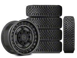 17x9.5 Black Rhino Armory & 35in Atturo All-Terrain Trail Blade X/T Tire Package; Set of 5 (21-24 Bronco, Excluding Raptor)