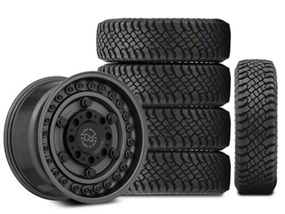 17x9.5 Black Rhino Armory & 35in Atturo All-Terrain Trail Blade X/T Tire Package; Set of 5 (21-25 Bronco, Excluding Raptor)