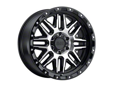 Black Rhino Alamo Gloss Black Machined with Stainless Bolts 6-Lug Wheel; 20x9; 12mm Offset (21-24 Bronco, Excluding Raptor)