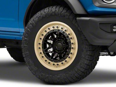 Black Rhino Alpha Matte Black with Sand Lip 6-Lug Wheel; 18x9; 0mm Offset (21-25 Bronco, Excluding Raptor)