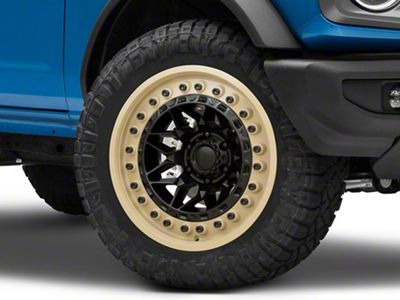 Black Rhino Alpha Matte Black with Sand Lip 6-Lug Wheel; 20x10; -18mm Offset (22-24 Bronco Raptor)