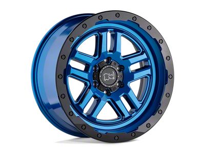 Black Rhino Barstow Dearborn Blue with Black Ring 6-Lug Wheel; 20x9.5; 12mm Offset (22-24 Bronco Raptor)