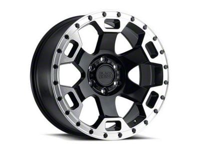 Black Rhino Gauntlet Gloss Black Machined 6-Lug Wheel; 18x9; -18mm Offset (21-24 Bronco, Excluding Raptor)