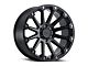 Black Rhino Pinnacle Semi Gloss Black with Gunmetal Bolts 6-Lug Wheel; 20x9; 12mm Offset (21-24 Bronco, Excluding Raptor)