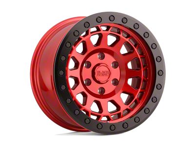 Black Rhino Primm Beadlock Candy Red with Black Bolts 6-Lug Wheel; 17x8.5; 0mm Offset (22-24 Bronco Raptor)