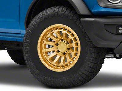 Black Rhino Raid Gold 6-Lug Wheel; 17x8.5; 0mm Offset (21-24 Bronco, Excluding Raptor)