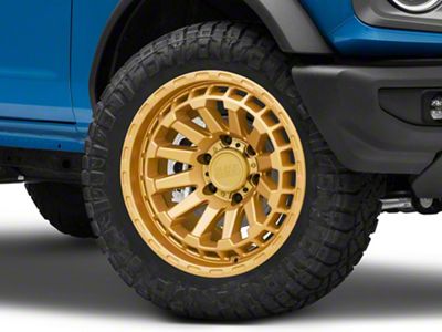 Black Rhino Raid Gold 6-Lug Wheel; 20x9.5; 12mm Offset (21-24 Bronco, Excluding Raptor)