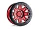 Black Rhino Rift Beadlock Candy Red with Black Ring 6-Lug Wheel; 17x8.5; 0mm Offset (22-24 Bronco Raptor)