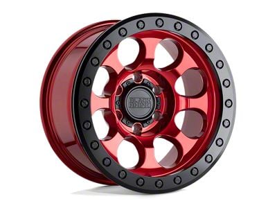 Black Rhino Riot Candy Red with Black Ring and Bolts 6-Lug Wheel; 17x8.5; 0mm Offset (22-24 Bronco Raptor)