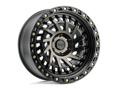 Black Rhino Shredder Matte Black with Machined Dark Tint 6-Lug Wheel; 17x9; 0mm Offset (22-24 Bronco Raptor)