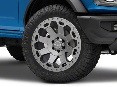 Black Rhino Warlord Matte Gunmetal 6-Lug Wheel; 20x9; 12mm Offset (21-24 Bronco, Excluding Raptor)