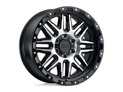 Black Rhino Alamo Gloss Black with Machined Face and Stainless Bolts Wheel; 18x9 (22-24 Jeep Grand Cherokee WL)