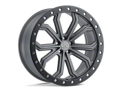 Black Rhino Trabuco Matte Gunmetal with Black Ring and Silver Bolts Wheel; 20x10 (22-24 Jeep Grand Cherokee WL)