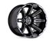 Black Rhino Rampage Gloss Black with Mirror Cut Face and Translucent Clear Wheel; 20x12; -44mm Offset (99-04 Jeep Grand Cherokee WJ)