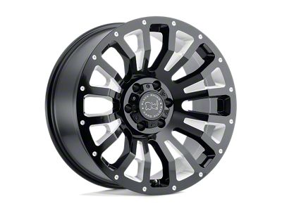 Black Rhino Pinatubo Gloss Black with Milled Inside Window Wheel; 18x9.5; -18mm Offset (11-21 Jeep Grand Cherokee WK2)