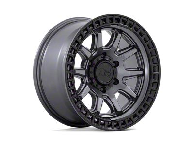 Black Rhino Calico Matte Gunmetal with Matte Black Lip Wheel; 17x8.5; 34mm Offset (84-01 Jeep Cherokee XJ)