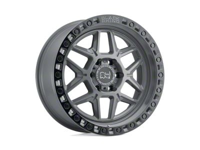 Black Rhino Kelso Battleship Gray with Black Ring Wheel; 17x9; -18mm Offset (84-01 Jeep Cherokee XJ)