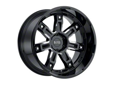 Black Rhino Locker Gloss Black with Milled Spokes Wheel; 20x8.5; 30mm Offset (84-01 Jeep Cherokee XJ)