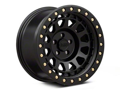 Black Rhino Primm Matte Black with Brass Bolts Wheel; 17x9; -18mm Offset (84-01 Jeep Cherokee XJ)