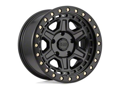 Black Rhino Reno Matte Black with Brass Bolts Wheel; 17x9; -18mm Offset (84-01 Jeep Cherokee XJ)