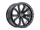 Black Rhino Trabuco Matte Black Wheel; 17x8; 30mm Offset (84-01 Jeep Cherokee XJ)