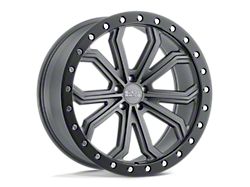 Black Rhino Trabuco Matte Gunmetal with Black Ring and Silver Bolts Wheel; 18x8 (14-23 Jeep Cherokee KL)