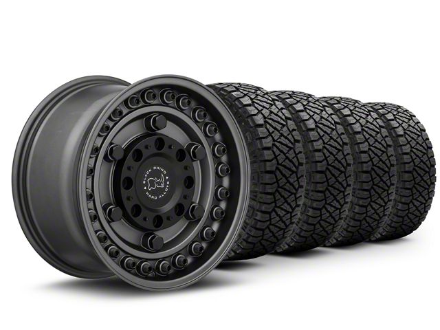 17x9 Black Rhino Armory & 34in NITTO All-Terrain Ridge Grappler A/T Tire Package (20-24 Jeep Gladiator JT)