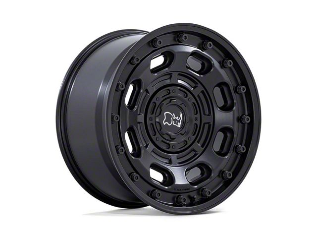 Black Rhino Atlas Matte Black Wheel; 17x8.5 (20-24 Jeep Gladiator JT)