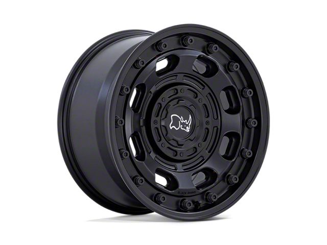 Black Rhino Atlas Matte Black Wheel; 17x8 (20-24 Jeep Gladiator JT)