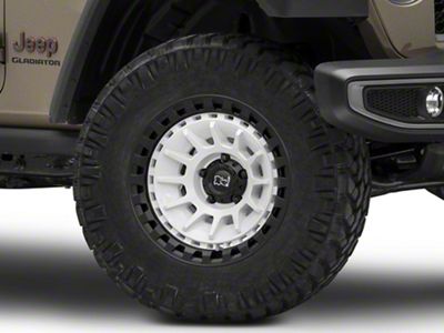 Black Rhino Barrage Gloss White on Matte Black Wheel; 18x9; 0mm Offset (20-24 Jeep Gladiator JT)