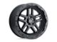Black Rhino Barstow Textured Matte Black Wheel; 17x9.5 (20-24 Jeep Gladiator JT)