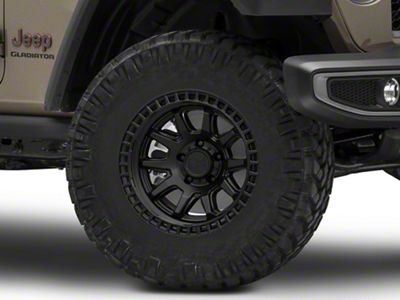 Black Rhino Calico Matte Black Wheel; 17x8.5; 0mm Offset (20-24 Jeep Gladiator JT)