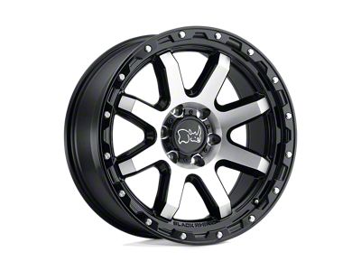 Black Rhino Coyote Gloss Black with Machined Face and Stainless Bolts Wheel; 18x9; -18mm Offset (20-24 Jeep Gladiator JT)