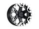 Black Rhino Gauntlet Gloss Black with Mirror Machined Ring Wheel; 18x9 (20-24 Jeep Gladiator JT)