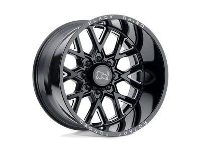 Black Rhino Grimlock Gloss Black Milled Wheel; 20x9.5 (20-24 Jeep Gladiator JT)