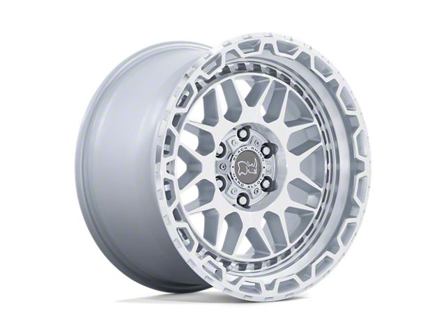 Black Rhino Holcomb Gloss Silver with Mirror Cut Face Wheel; 20x9.5 (20-24 Jeep Gladiator JT)