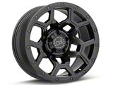 Black Rhino Overland Matte Black Wheel; 17x9.5; -18mm Offset (20-25 Jeep Gladiator JT)