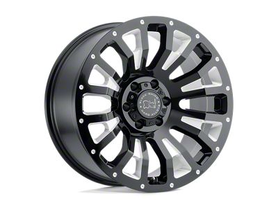 Black Rhino Pinatubo Gloss Black with Milled Inside Window Wheel; 20x9.5; -18mm Offset (20-24 Jeep Gladiator JT)