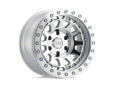 Black Rhino Primm Beadlock Silver with Mirror Face and Machined Ring Wheel; 17x8.5; -38mm Offset (20-24 Jeep Gladiator JT)