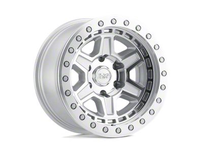 Black Rhino Reno Silver with Mirror Face and Silver Bolts Wheel; 17x8.5; -38mm Offset (20-24 Jeep Gladiator JT)