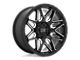 Black Rhino Shockwave Gloss Black Milled Wheel; 20x12 (20-24 Jeep Gladiator JT)
