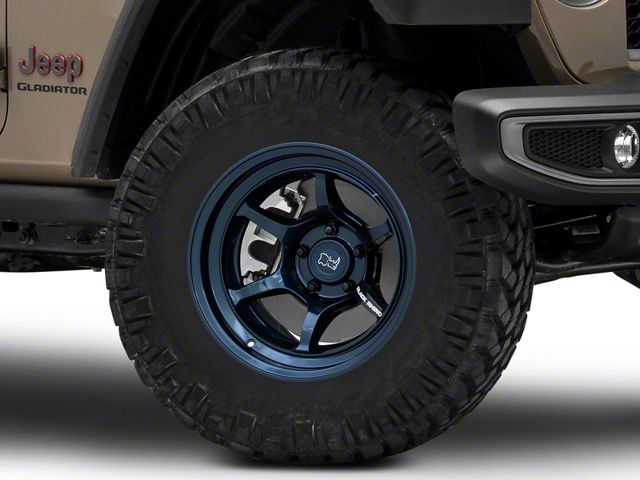 Black Rhino Shogun Gloss Midnight Blue Wheel; 17x9 (20-24 Jeep Gladiator JT)