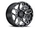 Black Rhino Shrapnel Gloss Black with Milled Spokes Wheel; 17x9.5 (20-24 Jeep Gladiator JT)