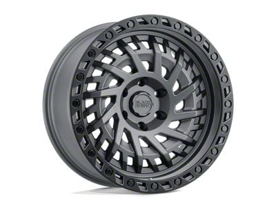 Black Rhino Shredder Matte Gunmetal with Black Ring Wheel; 20x9.5 (20-24 Jeep Gladiator JT)