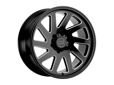 Black Rhino Thrust Gloss Black with Milled Spokes Wheel; 20x12 (20-24 Jeep Gladiator JT)