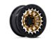 Black Rhino Tusk Matte Gold with Machined Ring Wheel; 17x8.5; 0mm Offset (20-24 Jeep Gladiator JT)