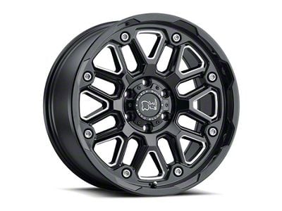 Black Rhino Hollister Gloss Black with Milled Spokes Wheel; 17x9.5; -18mm Offset (05-10 Jeep Grand Cherokee WK, Excluding SRT8)