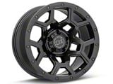 Black Rhino Overland Matte Black Wheel; 17x9.5; -18mm Offset (99-04 Jeep Grand Cherokee WJ)